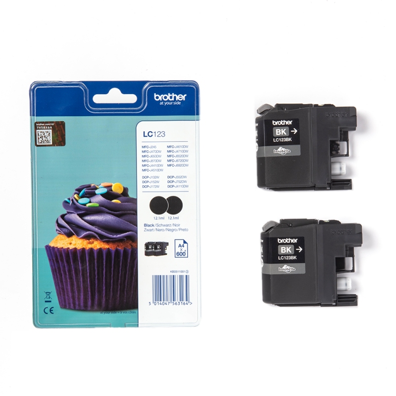 Infortisa Image 1 - Brother Cartucho LC123BKBP Negro Blister