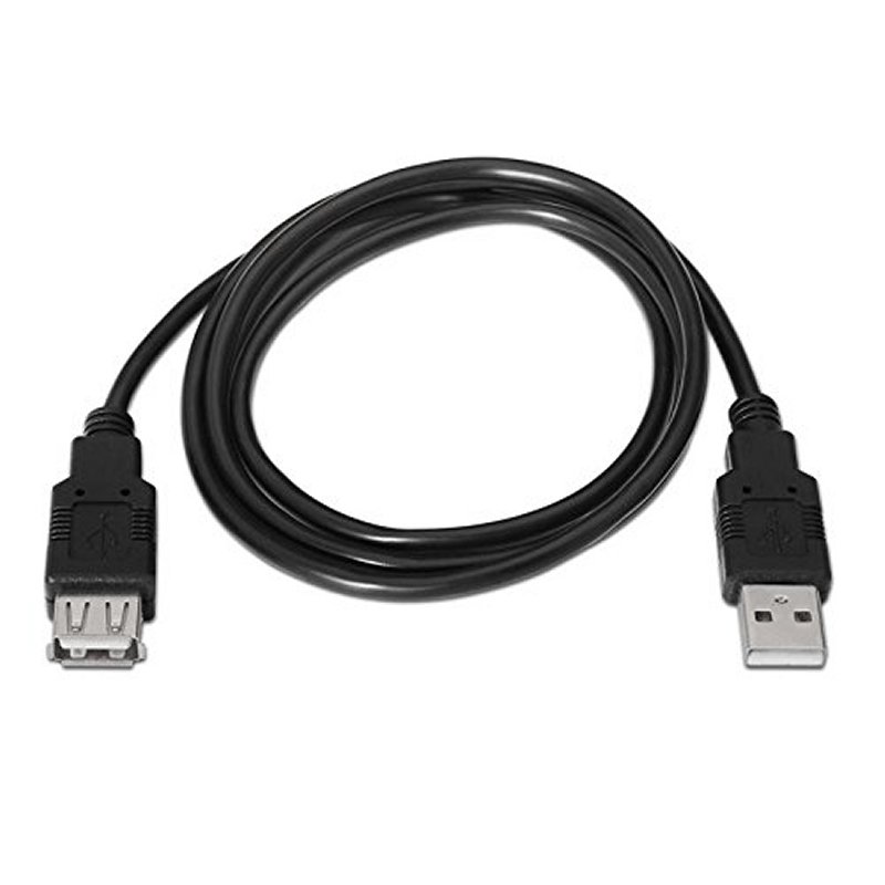 Infortisa Image 1 - Nanocable Cable USB 2.0 Tipo-A M/H P Negro 1,8 m