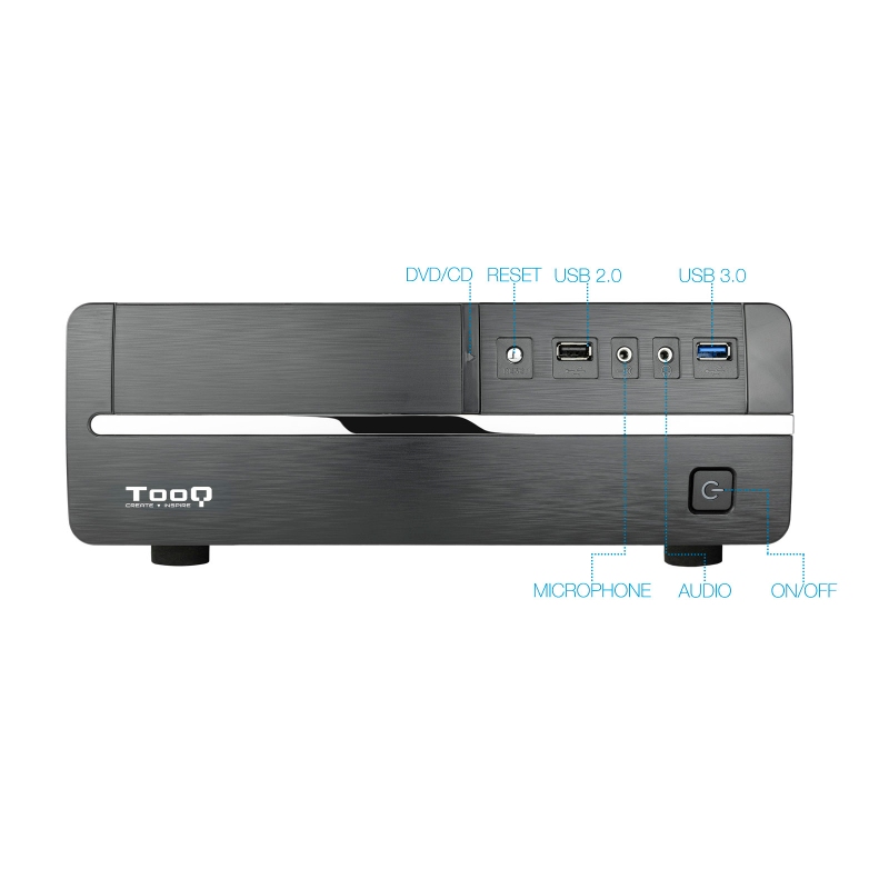 Infortisa Image 2 - Tooq Caja Micro ATX/ITX TQC-3005U3 500W USB3.0