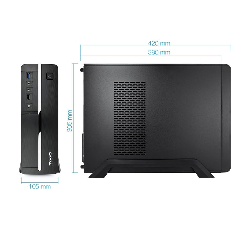 Infortisa Image 3 - Tooq Caja Micro ATX/ITX TQC-3005U3 500W USB3.0