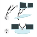 Infortisa Image 3 - Tooq DB3132TNR-S Soporte Mesa incl/gir 2brz 13-32"