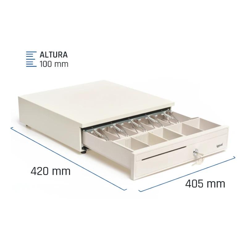 Infortisa Image 1 - iggual Cajón portamonedas IRON-30W 42cm 5+5 blanco