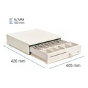 Infortisa Image 1 - iggual Cajón portamonedas IRON-30W 42cm 5+5 blanco