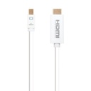 Infortisa Image 1 - Nanocable Cable Conversor Mini DP/ HDMI 2 M Blanco