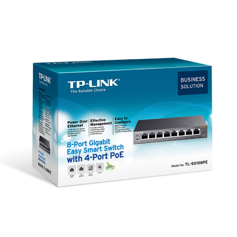Infortisa Image 2 - TP-LINK TL-SG108PE Switch 8xGB 4xGB PoE