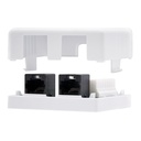 Infortisa Image 2 - Nanocable Roseta Superficie CAT.6 UTP 2Tomas Blanc