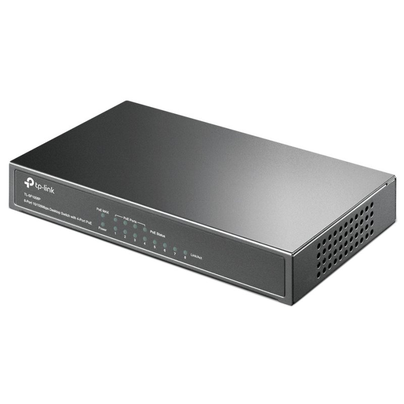 Infortisa Image 3 - TP-LINK TL-SF1008P Switch 8x10/100Mbps 4xPoE Metal