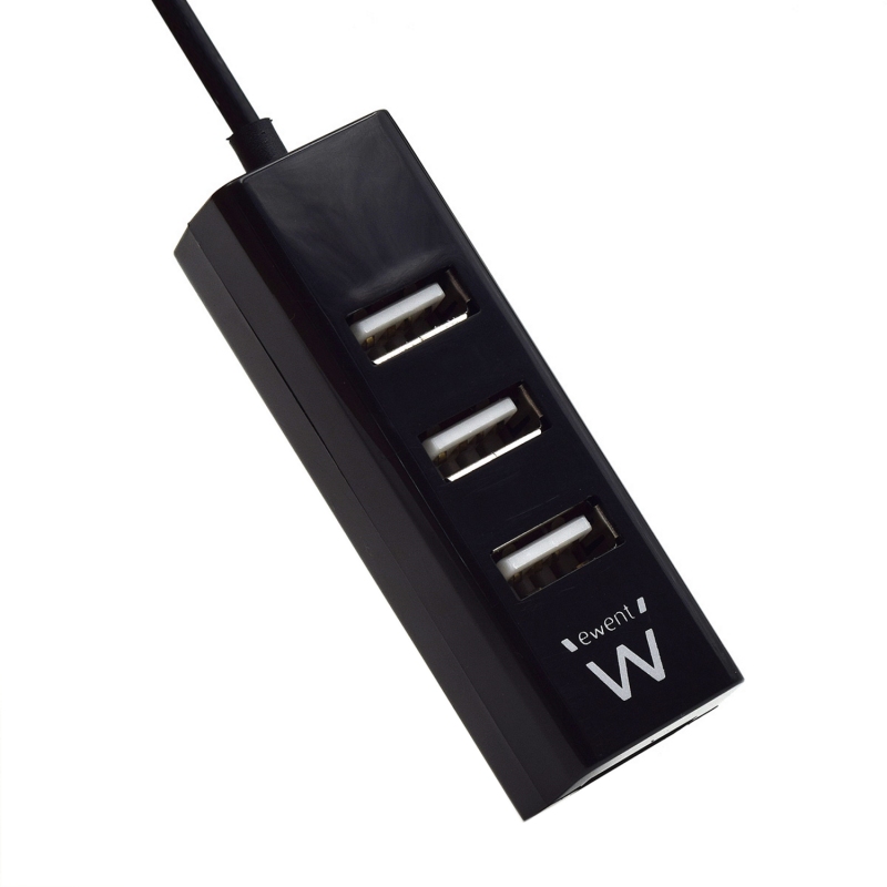 Infortisa Image 1 - Ewent EW1123 MINI-HUB USB 4 Puertos Negro