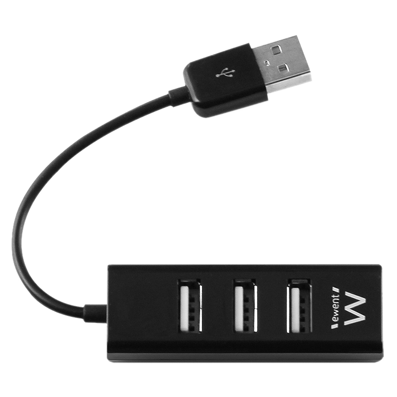 Infortisa Image 2 - Ewent EW1123 MINI-HUB USB 4 Puertos Negro