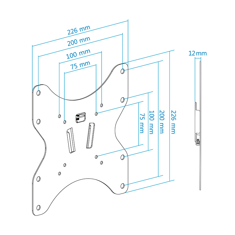 Infortisa Image 3 - Tooq LP1242F-B Soporte Pared Fijo 23-42" Negro