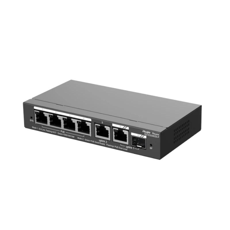 Infortisa Image 1 - Reyee ES206GS-P Switch 4xPoE 2xGbE 1xSFP(C) 54W