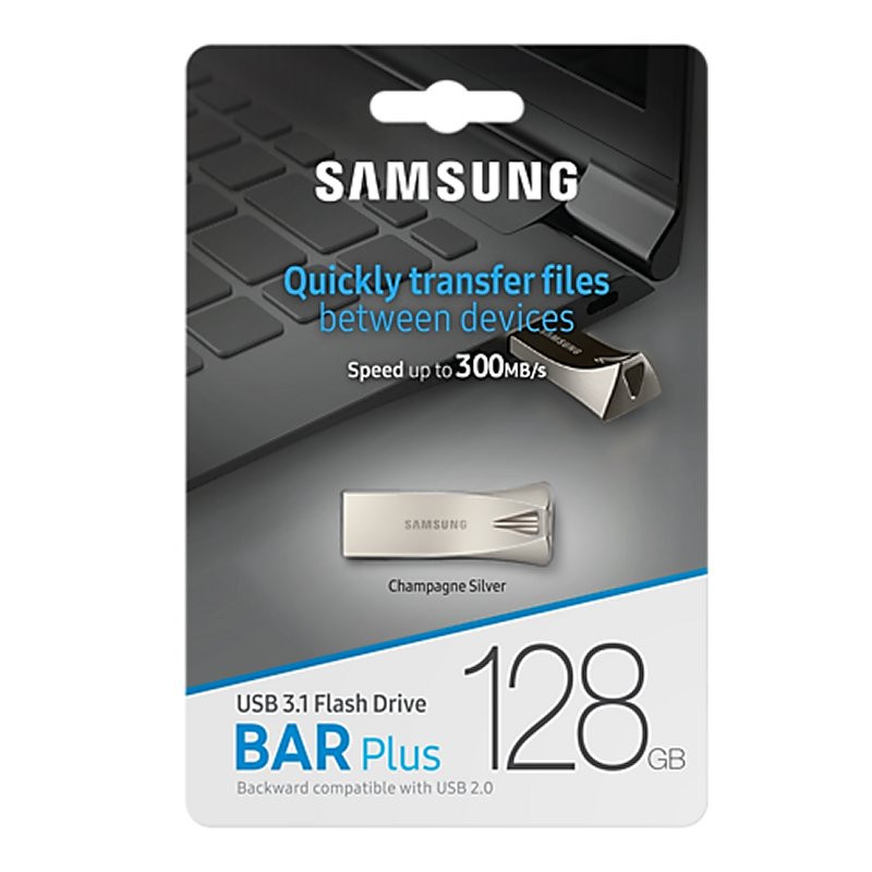 Infortisa Image 3 - Samsung Bar Plus 128GB USB 3.1 Champaign Silver