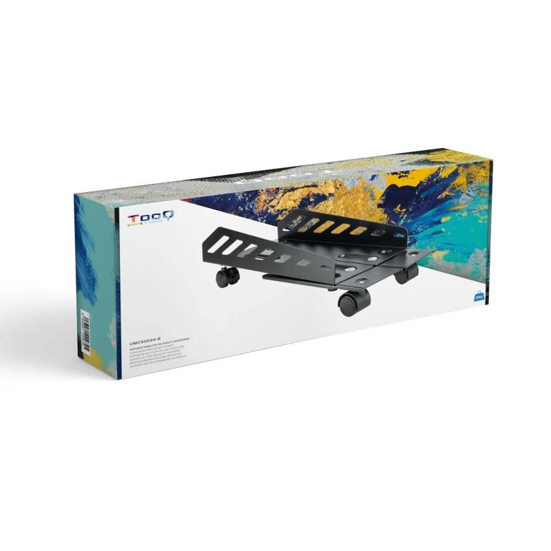Infortisa Image 3 - Tooq Soporte para CPU de suelo con ruedas negro