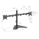 Infortisa Image 3 - iggual SSM02 Soporte sobremesa 2 monitores 13"-32"