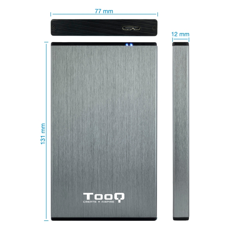 Infortisa Image 2 - Tooq TQE-2527G Caja HDD 2.5" USB 3.1 Gen1/USB 3.0
