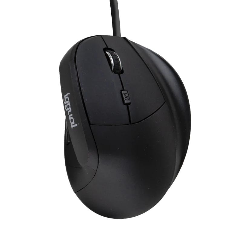 Infortisa Image 2 - iggual Ratón ergonómico vertical USB ERGO-V