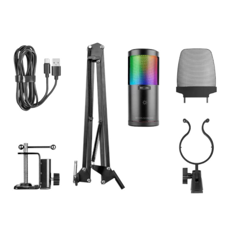 Infortisa Image 2 - MARS GAMING Micrófono MMICSC Brazo Mecánico ARGB