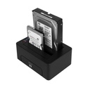 Infortisa Image 3 - Ewent EW7014 Dock Station Dual 2.5"-3.5" USB 3.1