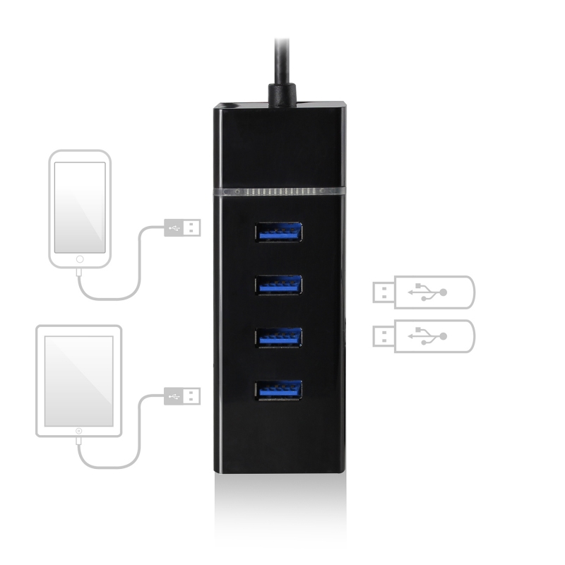 Infortisa Image 1 - Ewent E1137 HUB USB TIPO C 4 PUEROS USB 3.1