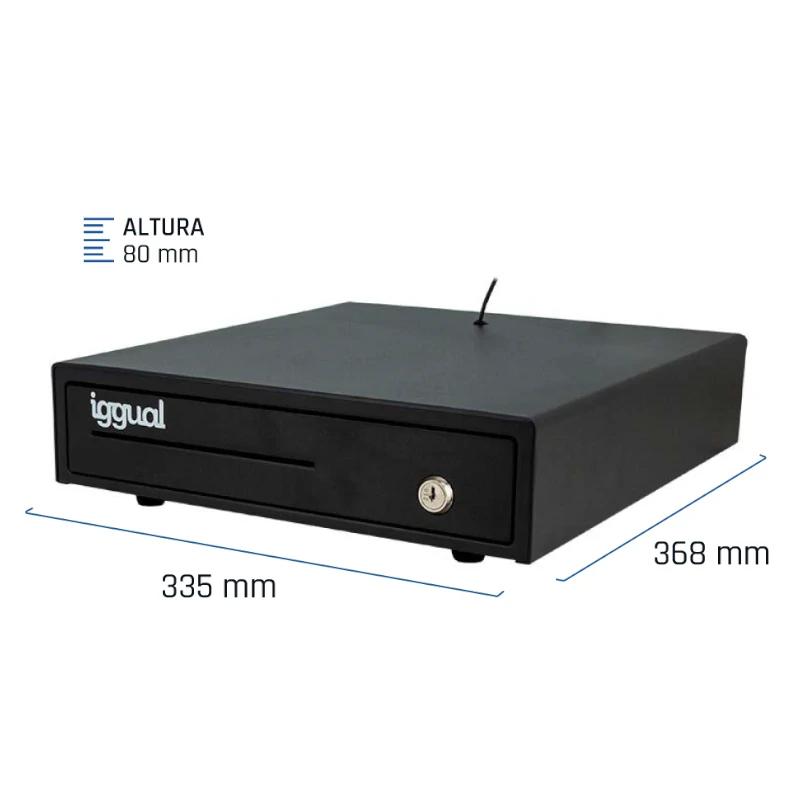 Infortisa Image 1 - iggual Cajón Portamonedas IRON-15 37cm 4+8 negro