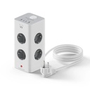 Infortisa Image 1 - Ewent EW3864 Regleta 8 Tomas SHUCKO +2USB-A+2USB-C