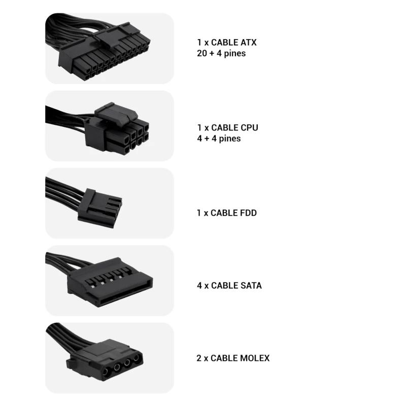 Infortisa Image 3 - CoolBox Fuente.Alim 20+4 pin ATX BASIC 500W