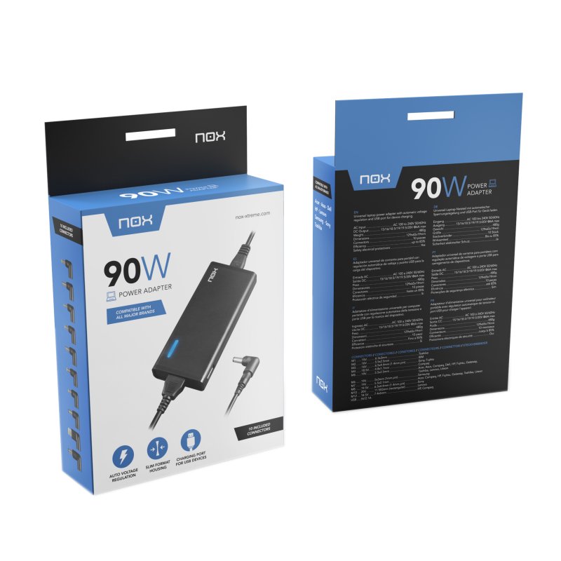 Infortisa Image 3 - Nox Cargador para portátil 90W USB