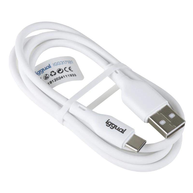 Infortisa Image 1 - iggual Cable USB-A/USB-C 100 cm blanco Q3.0 3A