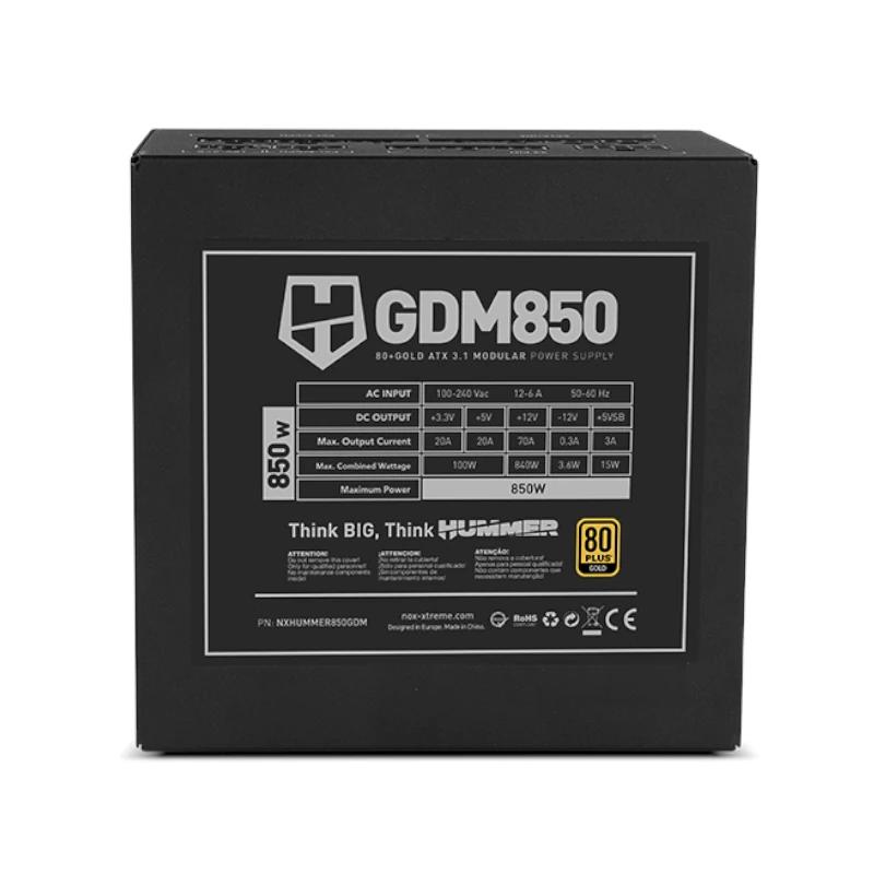 Infortisa Image 3 - NOX HUMMER GDM850W Fuente modular ATX3.1 80+GOLD