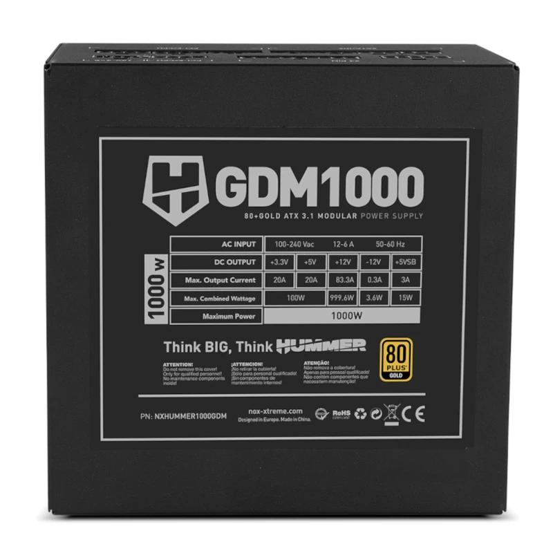 Infortisa Image 3 - NOX HUMMER GDM1000W Fuente modular ATX3.1 80+GOLD