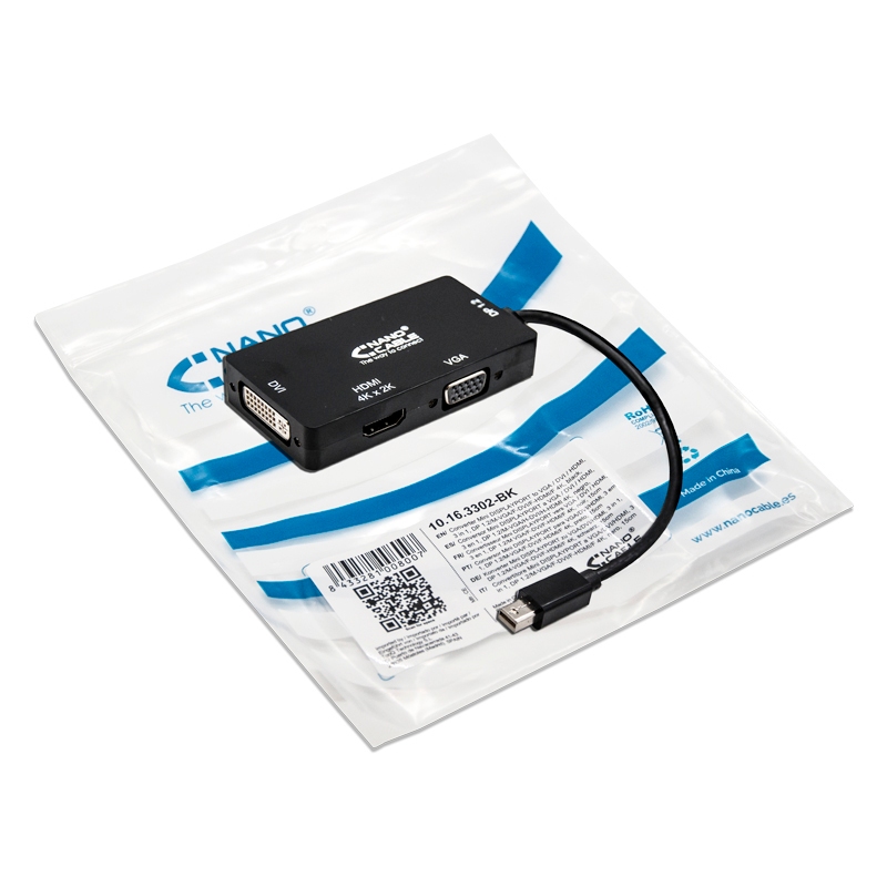 Infortisa Image 1 - Nanocable Conversor Mini Displayp/VGA/DVI/HDMI 3E