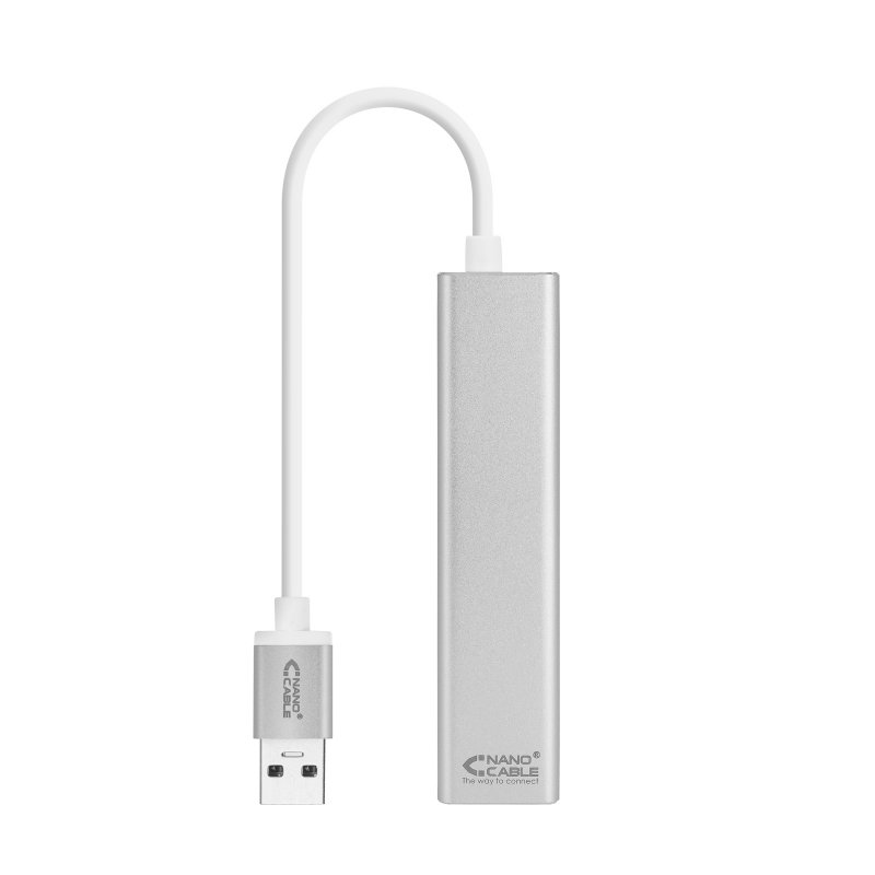 Infortisa Image 2 - Nanocable Conversor USB 3.0 Ethernet + 3xUSB 3.0