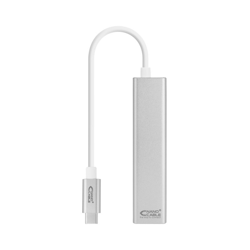 Infortisa Image 1 - Nanocable Conversor USB-C Ethernet +3xUSB 3.0