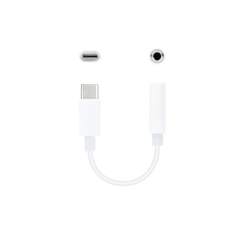 Infortisa Image 1 - Nanocable Adaptador Audio USB-C-M a Jack-H, Blanco