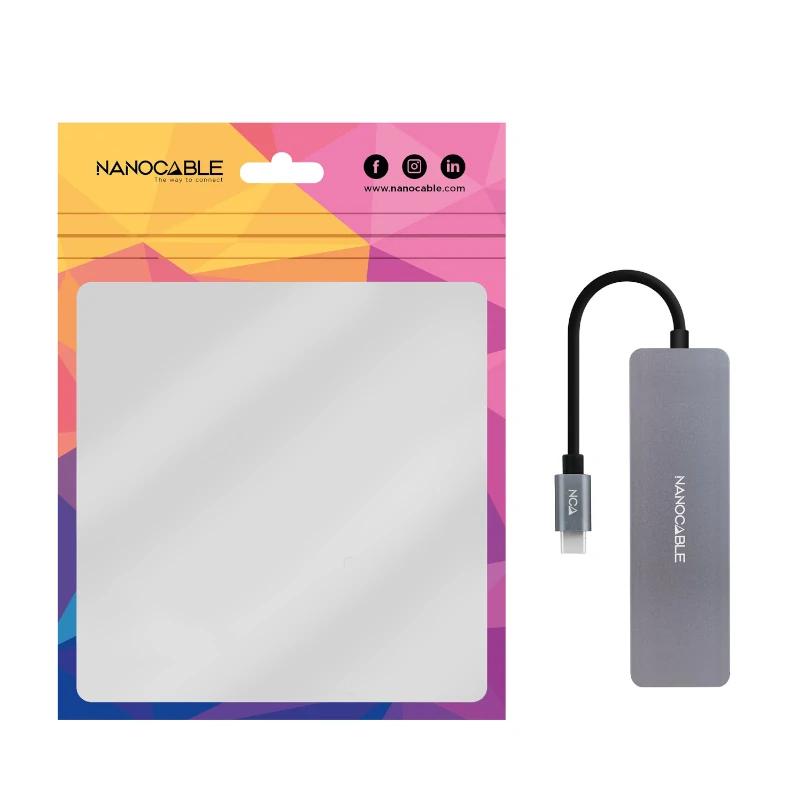 Infortisa Image 2 - Nanocable HUB USB-C a 3xUSB 3.0/H+1xUSB-C/H