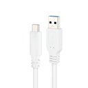 Infortisa Image 1 - Nanocable Cable USB 3.1 Gen2 USB-C/A 1 M Blanco