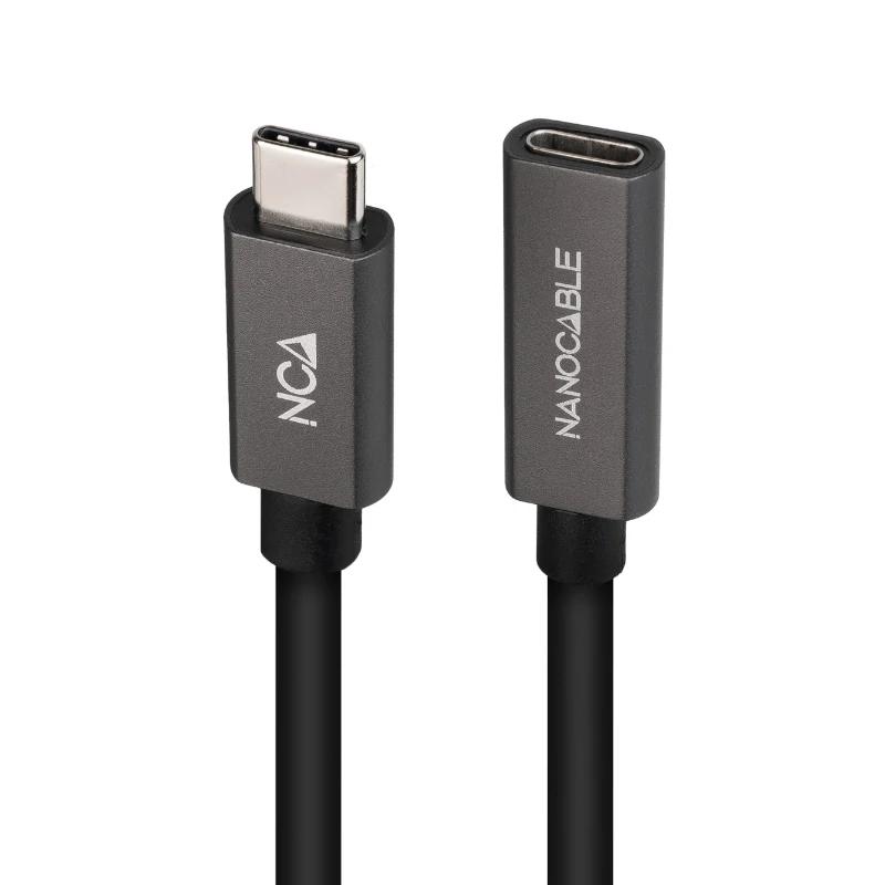 Infortisa Image 2 - Nanocable Cable USB 3.2 Gen2 USB-C M/H 0,5 M Negro