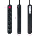 Infortisa Image 1 - Nanocable Regleta 6 tomas con interruptor Negro