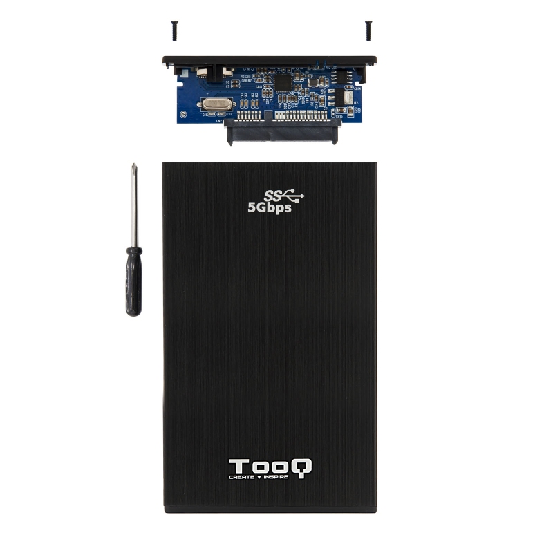 Infortisa Image 1 - TooQ TQE-2522B caja HD 2.5" SATA3 USB 3.0 Negra