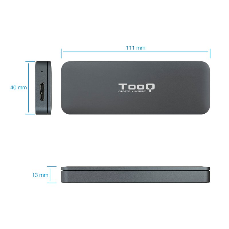 Infortisa Image 2 - Tooq Caja Externa para discos SSD M.2 NGFF USB