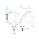 Infortisa Image 1 - Tooq Soporte mesa DB1334TNR-W 2 brazo 13-34 Blanco