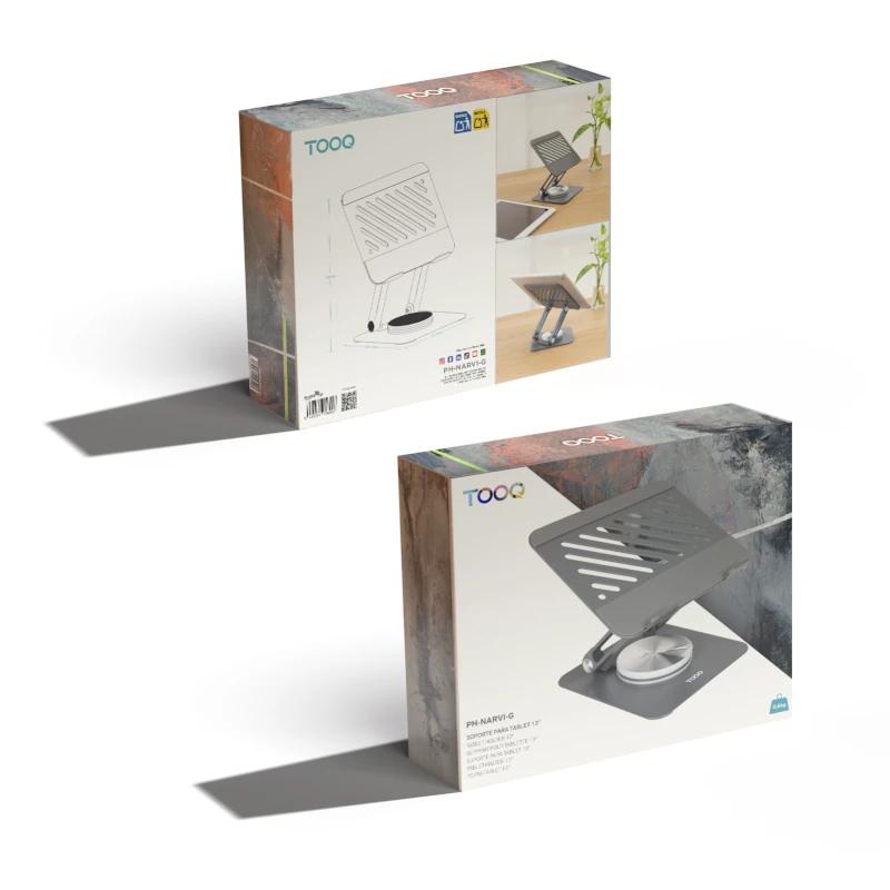 Infortisa Image 1 - Tooq Soporte mesa 360º dispositivos hasta 13" Gris