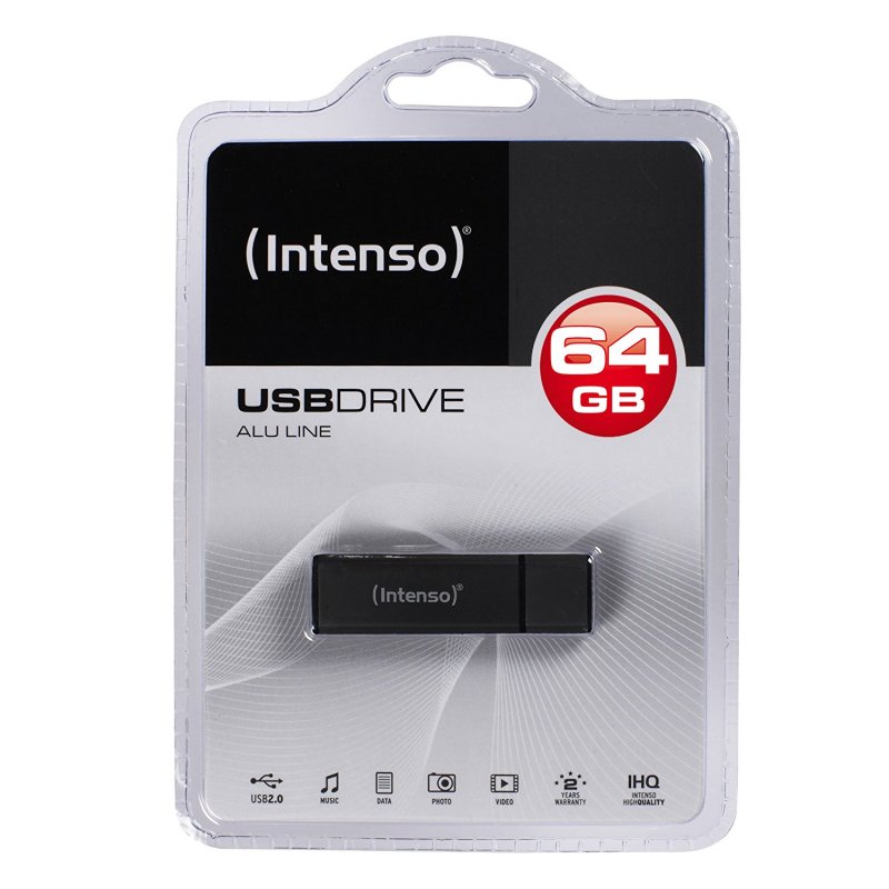 Infortisa Image 2 - Intenso 3521491 Lápiz USB 2.0 Alu 64GB Antracita