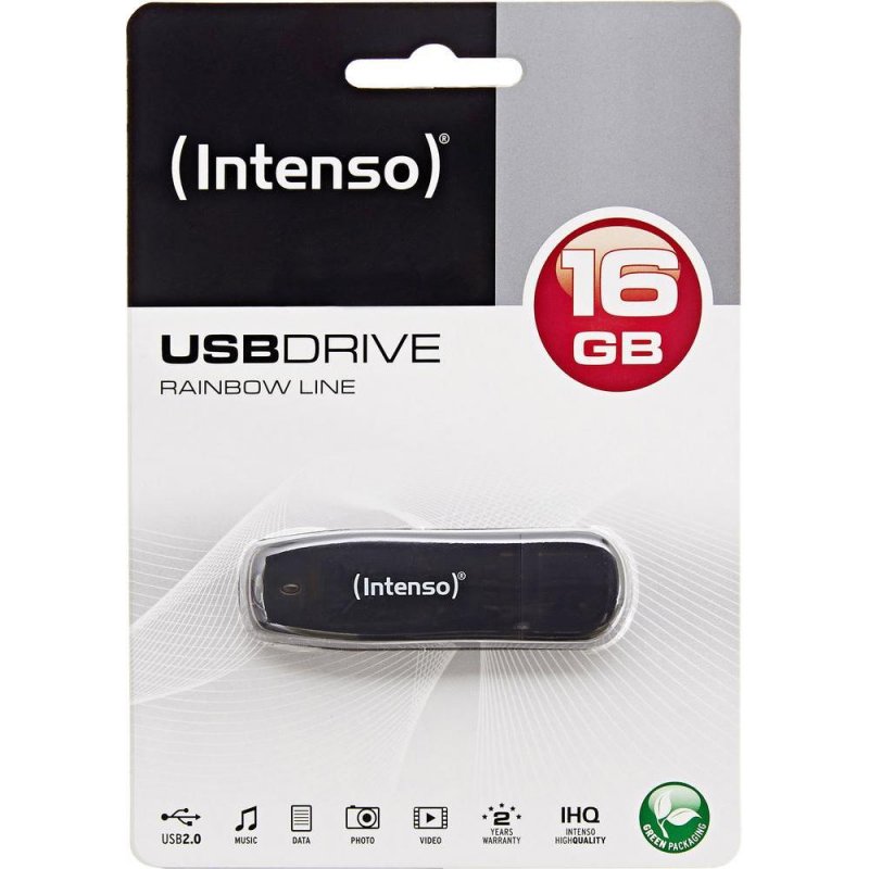 Infortisa Image 2 - Intenso 3502470 Lápiz USB 2.0 Rainbow 16GB Negro