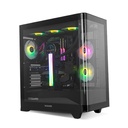 Infortisa Image 1 - NOX Semitorre HUMMER ETHER Cristal Curvo Negro