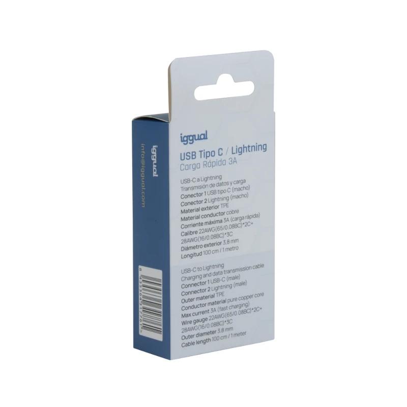 Infortisa Image 3 - iggual cable USB-A/Lightning 100 cm blanco