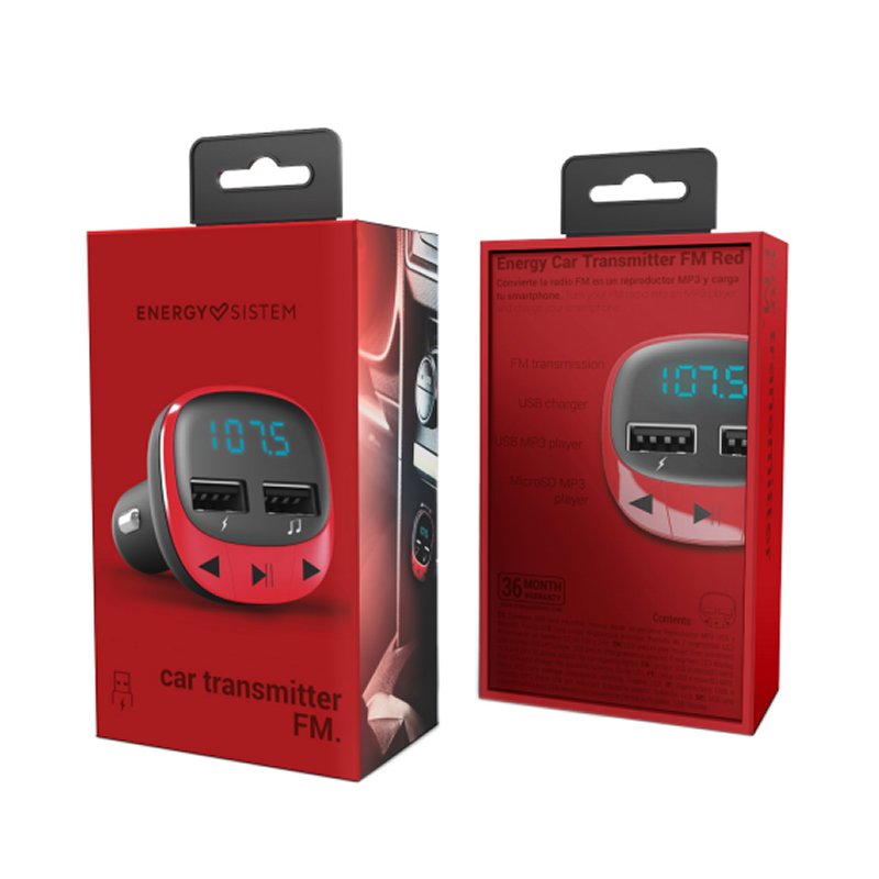 Infortisa Image 3 - Energy sistem Car Transmitter FM Red (microSD,MP3)