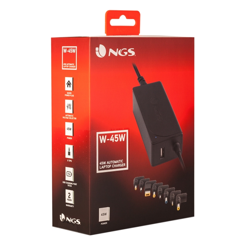 Infortisa Image 1 - NGS  CARGADOR PARA PORTATIL 45W