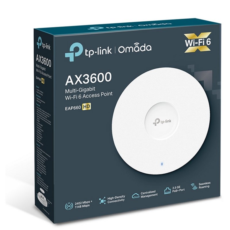 Infortisa Image 3 - TP-Link EAP660HD AP WiFi6 AX3600 Techo Dual 1x2.5G