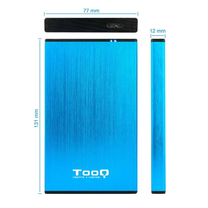 Infortisa Image 2 - Tooq TQE-2527BL Caja HDD 2.5" USB 3.1 Gen1/USB 3.0